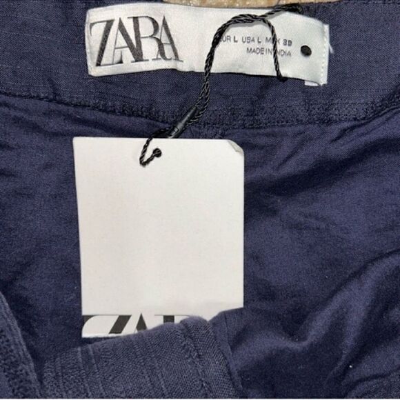 Zara Navy Blue Cotton Lightweight Embroidered
Pants/Trousers(Size Large) - Picture 7 of 8